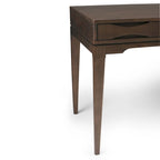 Bureau de style Mid-Century en bois massif 60" Noyer / Blanc / Gris Campagne / Noir