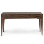 Bureau de style Mid-Century en bois massif 60" Noyer / Blanc / Gris Campagne / Noir