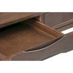 Bureau de style Mid-Century en bois massif 60" Noyer / Blanc / Gris Campagne / Noir