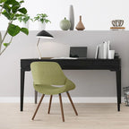 Bureau de style Mid-Century en bois massif 60" Noyer / Blanc / Gris Campagne / Noir