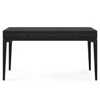 Bureau de style Mid-Century en bois massif 60" Noyer / Blanc / Gris Campagne / Noir