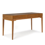 Bureau de style Mid-Century en bois massif 60" Noyer / Blanc / Gris Campagne / Noir