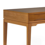 Bureau de style Mid-Century en bois massif 60" Noyer / Blanc / Gris Campagne / Noir