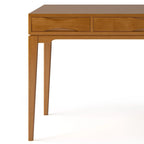 Bureau de style Mid-Century en bois massif 60" Noyer / Blanc / Gris Campagne / Noir