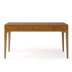 Bureau de style Mid-Century en bois massif 60" Noyer / Blanc / Gris Campagne / Noir