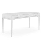 Bureau de style Mid-Century en bois massif 60" Noyer / Blanc / Gris Campagne / Noir