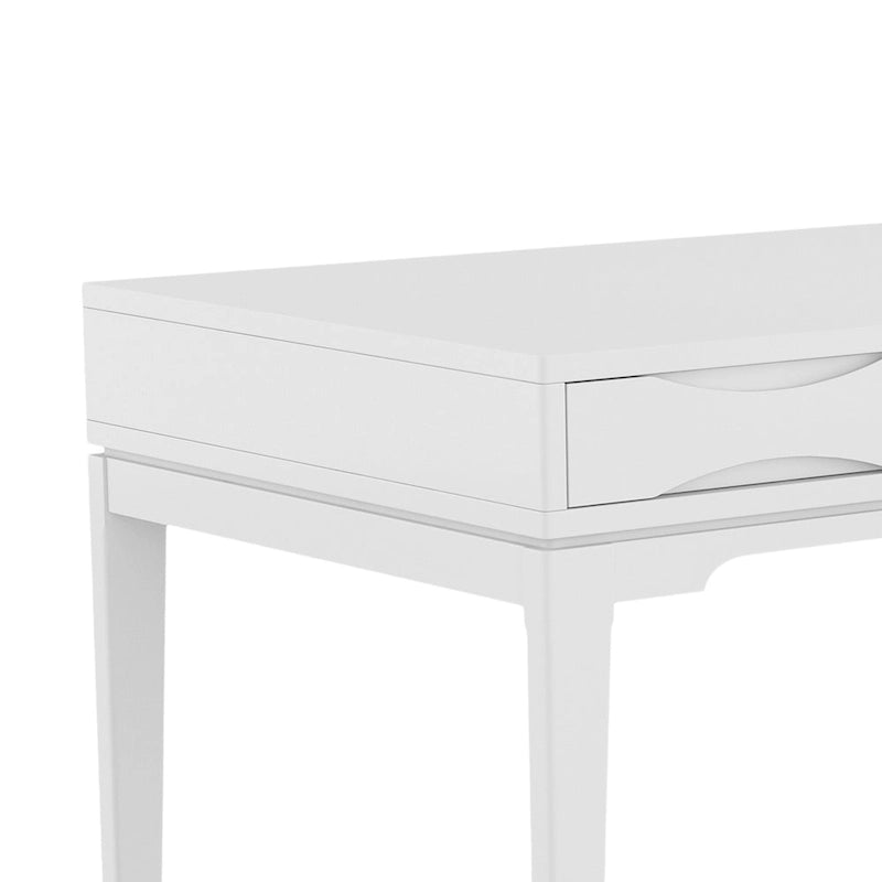 Bureau de style Mid-Century en bois massif 60" Noyer / Blanc / Gris Campagne / Noir