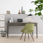 Bureau de style Mid-Century en bois massif 60" Noyer / Blanc / Gris Campagne / Noir