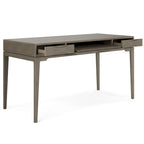 Bureau de style Mid-Century en bois massif 60" Noyer / Blanc / Gris Campagne / Noir