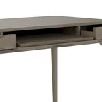 Bureau de style Mid-Century en bois massif 60" Noyer / Blanc / Gris Campagne / Noir