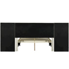 Lit Plateforme Rembourré en Velours Beige avec Tête de Lit Surdimensionnée — Grand Lit, 1 Place