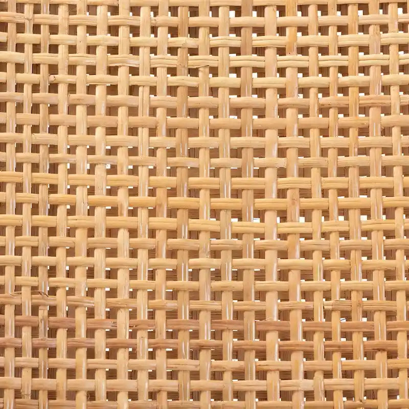 Chaise de salle à manger en rotin brun naturel et noyer, style bohème, 1 place