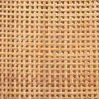 Chaise de salle à manger en rotin brun naturel et noyer, style bohème, 1 place