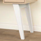 Bureau informatique scandinave Noyer Naturel / Blanc / Orme Clair avec multiprise — 1 Personne