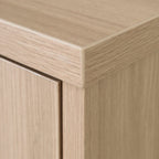 Bureau informatique scandinave Noyer Naturel / Blanc / Orme Clair avec multiprise — 1 Personne