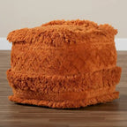 Pouf ottoman marocain marine / ivoire / orange – une place