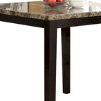 Table haute à plateau en marbre brun pour 4 personnes