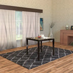 Table haute à plateau en marbre brun pour 4 personnes