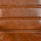 Chaise de bureau pivotante à dossier mi-haut en similicuir noir / blanc / marron / gris — Structure chromée / dorée / or rose, siège unique