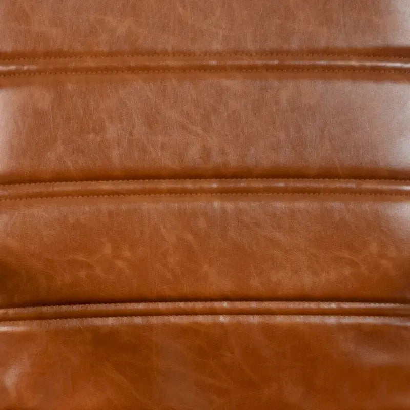 Chaise de bureau pivotante à dossier mi-haut en similicuir noir / blanc / marron / gris — Structure chromée / dorée / or rose, siège unique