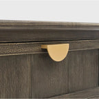 Table d'appoint à 2 tiroirs gris/vert olive — Simple