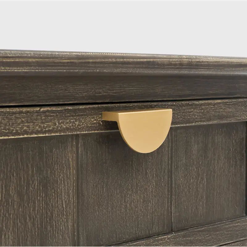 Table d'appoint à 2 tiroirs gris/vert olive — Simple