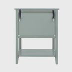 Table d'appoint à 2 tiroirs gris/vert olive — Simple