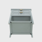 Table d'appoint à 2 tiroirs gris/vert olive — Simple