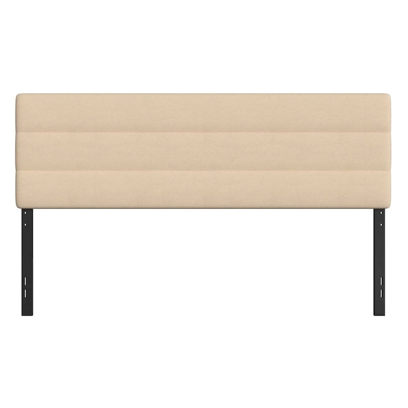 Tête de lit en faux lin capitonné — Bleu / Gris / Taupe / Crème | Simple / Double / Queen / King