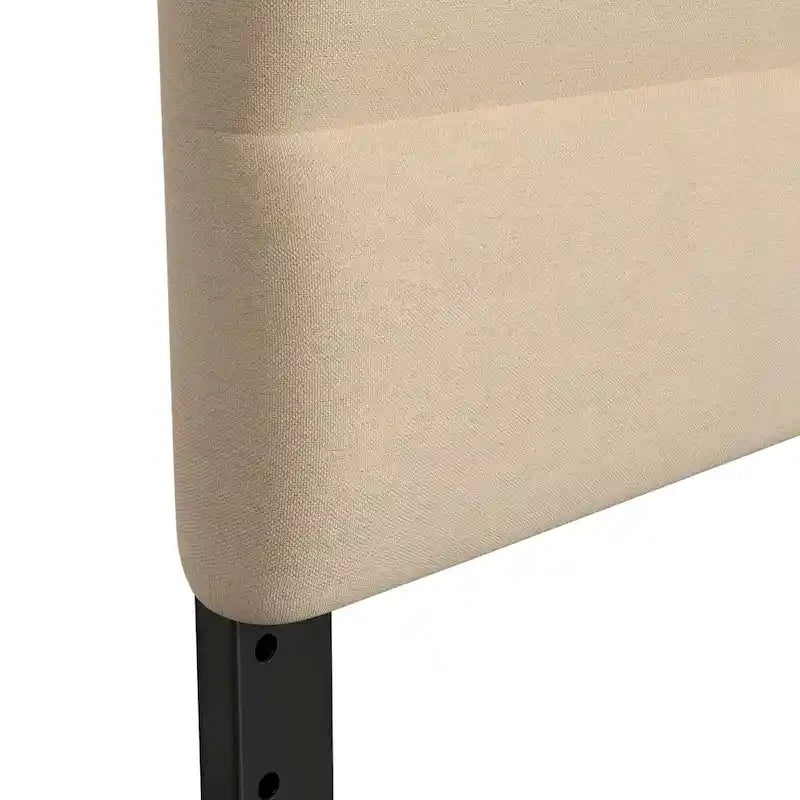 Tête de lit en faux lin capitonné — Bleu / Gris / Taupe / Crème | Simple / Double / Queen / King