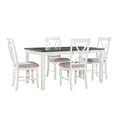 Ensemble de salle à manger gris 5 pièces pour 4 personnes — Table et chaises, dossier en X