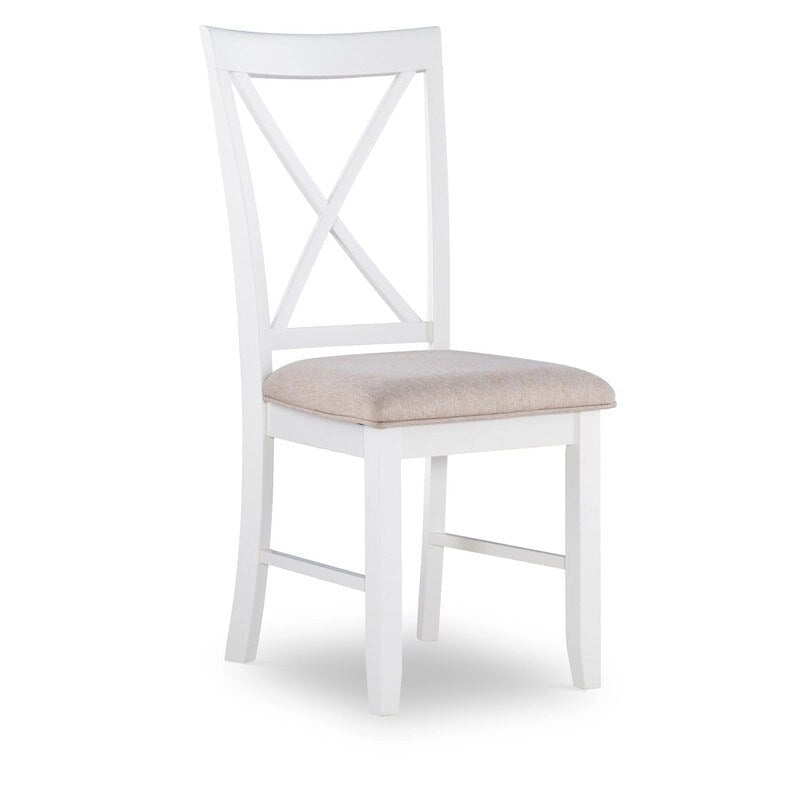 Ensemble de salle à manger gris 5 pièces pour 4 personnes — Table et chaises, dossier en X
