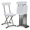Lot de 4 chaises pliantes – Blanc / Noir