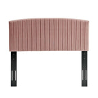 Tête de lit capitonnée en velours (vert-bleu / bleu marine / blanc / anthracite / rose poudré) — Grand lit / Très grand lit