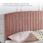 Tête de lit capitonnée en velours (vert-bleu / bleu marine / blanc / anthracite / rose poudré) — Grand lit / Très grand lit