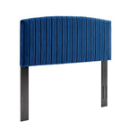 Tête de lit capitonnée en velours (vert-bleu / bleu marine / blanc / anthracite / rose poudré) — Grand lit / Très grand lit