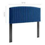 Tête de lit capitonnée en velours (vert-bleu / bleu marine / blanc / anthracite / rose poudré) — Grand lit / Très grand lit