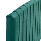 Tête de lit capitonnée en velours (vert-bleu / bleu marine / blanc / anthracite / rose poudré) — Grand lit / Très grand lit