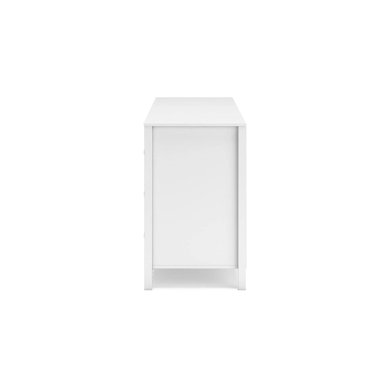 Commode blanche à 6 tiroirs — Style festonné, 1 personne