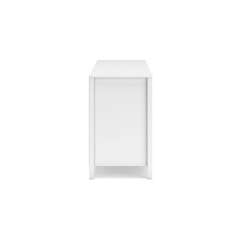 Commode blanche à 6 tiroirs — Style festonné, 1 personne