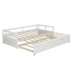 Lit de repos gigogne simple-double, coloris expresso/gris/blanc, couchage 1 ou 2 personnes