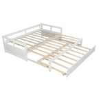 Lit de repos gigogne simple-double, coloris expresso/gris/blanc, couchage 1 ou 2 personnes