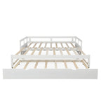 Lit de repos gigogne simple-double, coloris expresso/gris/blanc, couchage 1 ou 2 personnes