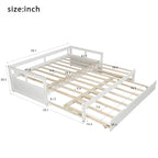 Lit de repos gigogne simple-double, coloris expresso/gris/blanc, couchage 1 ou 2 personnes