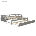 Lit de repos gigogne simple-double, coloris expresso/gris/blanc, couchage 1 ou 2 personnes