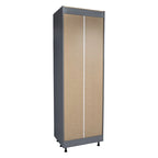 Meuble utilitaire à quatre portes – Brun / Blanc cassé / Blanc / Noir / Gris / Transparent | 36" x 90" x 23 3/8"