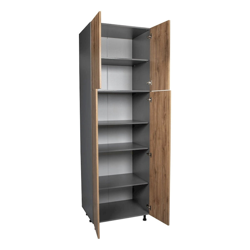 Meuble utilitaire à quatre portes – Brun / Blanc cassé / Blanc / Noir / Gris / Transparent | 36" x 90" x 23 3/8"