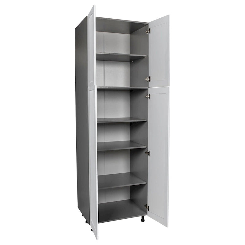 Meuble utilitaire à quatre portes – Brun / Blanc cassé / Blanc / Noir / Gris / Transparent | 36" x 90" x 23 3/8"