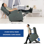 Fauteuil releveur massant gris/marron, 1 place