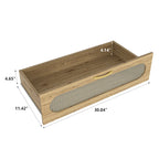 Commode en bois à tiroirs larges, naturelle, 4 tiroirs, simple